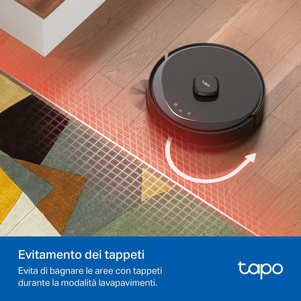 Tapo RV30 Max Robot Aspirapolvere, Doppia Navigazione LiDAR+IMU, ⚠️Offerta Prime Una Videocamera In Omaggio