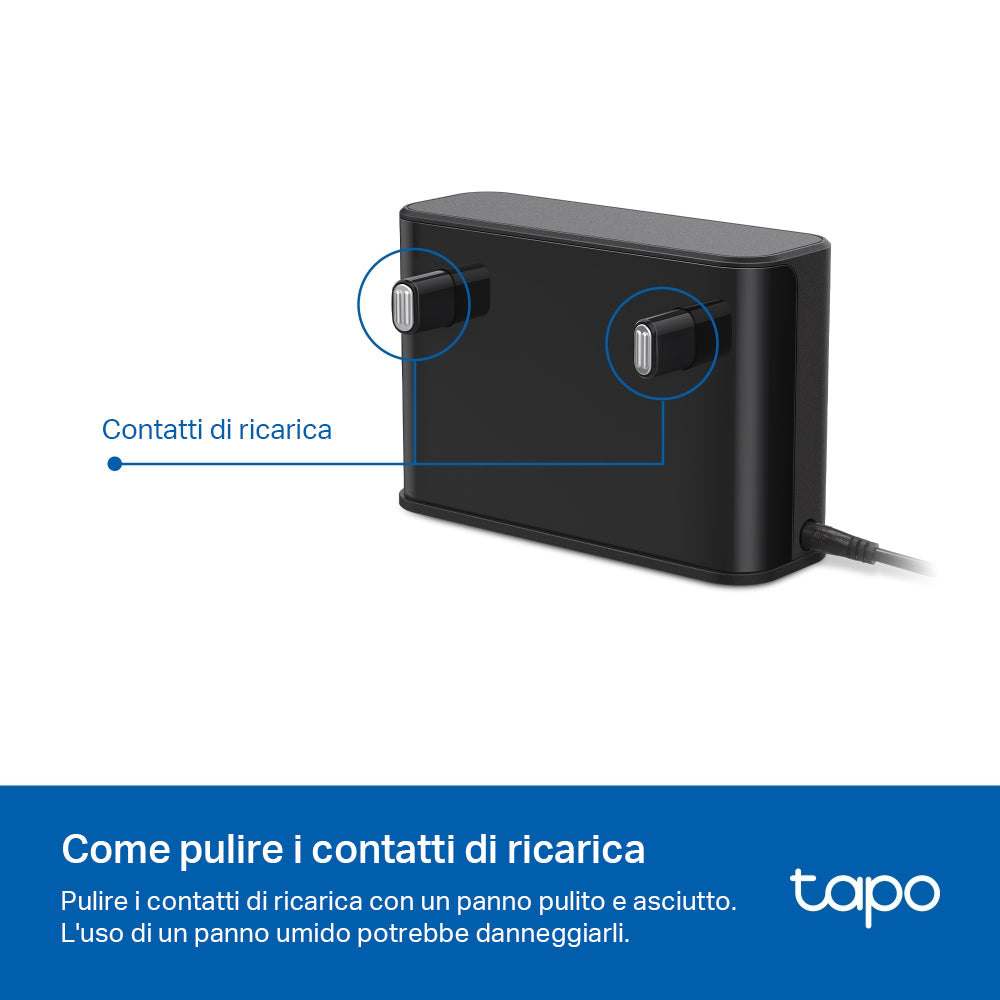 Tapo RVB102 Base di Ricarica per Tapo RV20 Max e Tapo RV30 Max TP-Link Showroom viveresmart.store & augmentedrealityoffers.com - P. IVA 02867250694 - DI PENTA ALESSIO - VIALE NETTUNO 167, 66023, FRANCAVILLA AL MARE (CH) - REA CH-438573