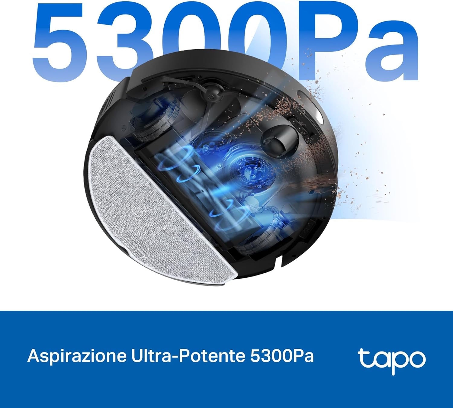 Tapo RV30 Max Plus Robot Aspirapolvere, All-in-one, Doppia Navigazione LiDAR+IMU,⚠️Aggiungi al carrello: Un Faretto LED gratis!