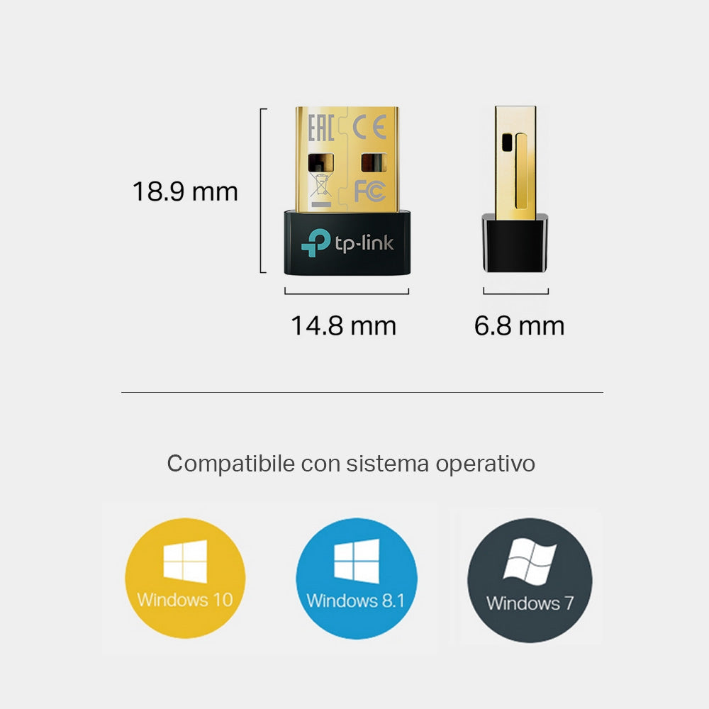 UB500 Adattatore USB Bluetooth 5.3 TP-Link Showroom viveresmart.store & augmentedrealityoffers.com - P. IVA 02867250694 - DI PENTA ALESSIO - VIALE NETTUNO 167, 66023, FRANCAVILLA AL MARE (CH) - REA CH-438573
