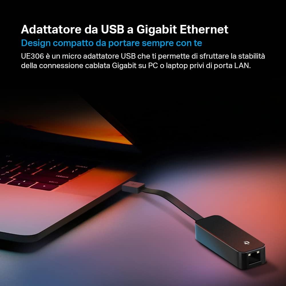 UE306 Adattatore di Rete da USB 3.0 a Gigabit Ethernet TP-Link Showroom viveresmart.store & augmentedrealityoffers.com - P. IVA 02867250694 - DI PENTA ALESSIO - VIALE NETTUNO 167, 66023, FRANCAVILLA AL MARE (CH) - REA CH-438573