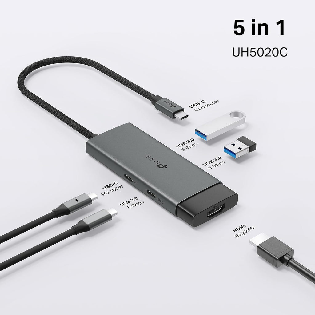 UH5020C Hub USB-C 5 in 1, HDMI 4K@60Hz TP-Link Showroom viveresmart.store & augmentedrealityoffers.com - P. IVA 02867250694 - DI PENTA ALESSIO - VIALE NETTUNO 167, 66023, FRANCAVILLA AL MARE (CH) - REA CH-438573