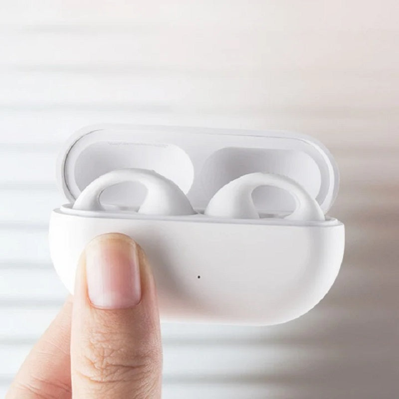 Auricolari Bluetooth 5.3 senza fili e con clip per orecchio impermeabile mini sport corsa anti-rumore qualità HIFI lunga durata della batteria