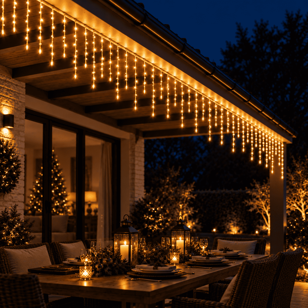 Tenda Luminosa 150 LED Bianco Caldo 5 m