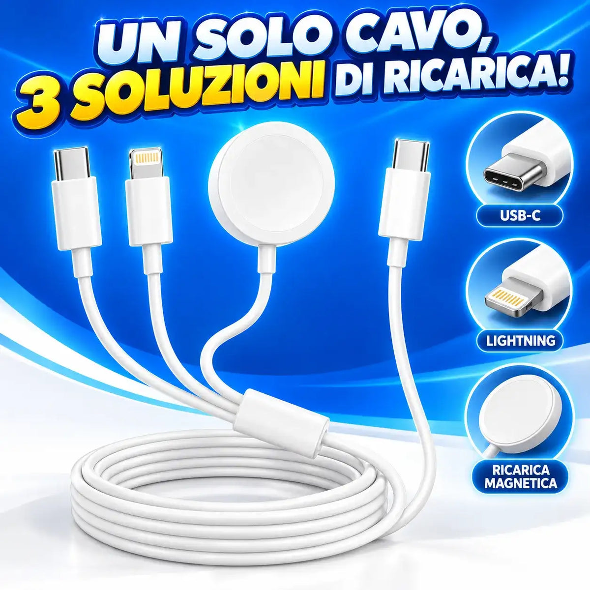 Cavo di Ricarica 3 in 1 USB