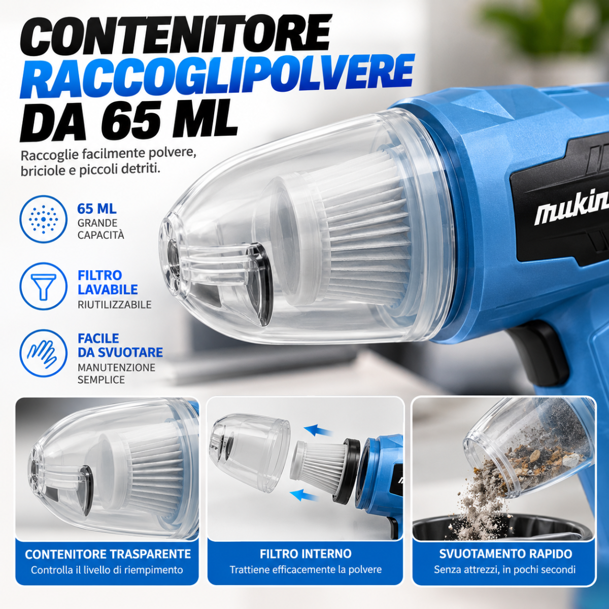 Mini Aspirapolvere 130W