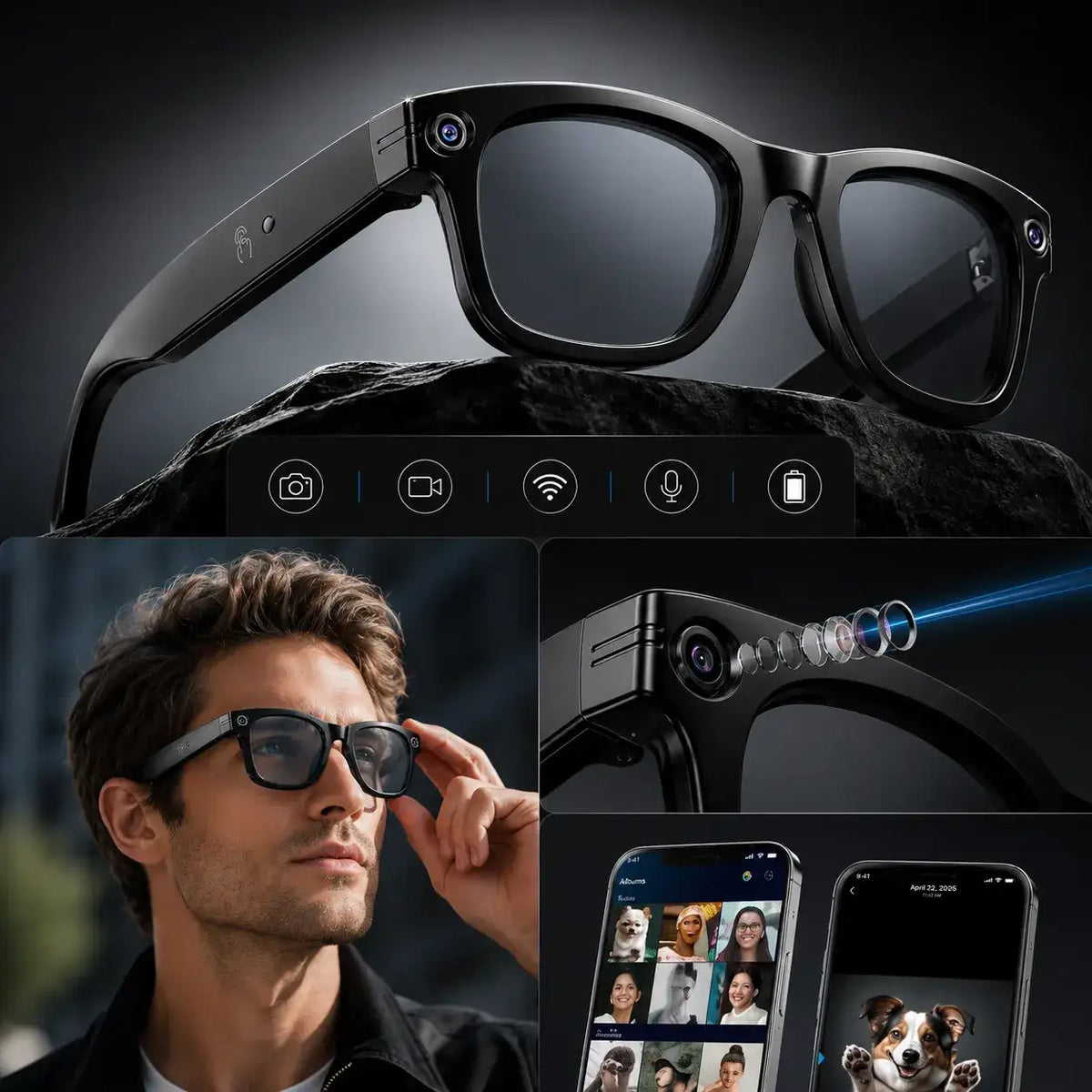 Occhiali Smart AI HD 8MP - MercatoneSmart.it