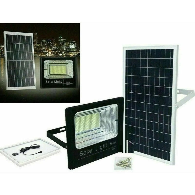 Faro led con pannello solare luce fredda crepuscolare esterno