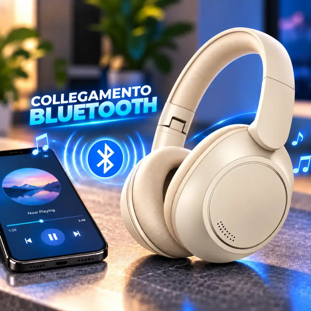 Cuffie Bluetooth Wireless Over-Ear