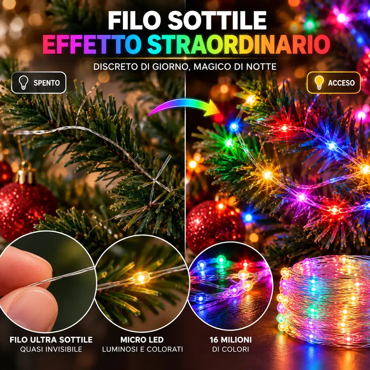 Luci LED RGB Smart 10 Metri con App