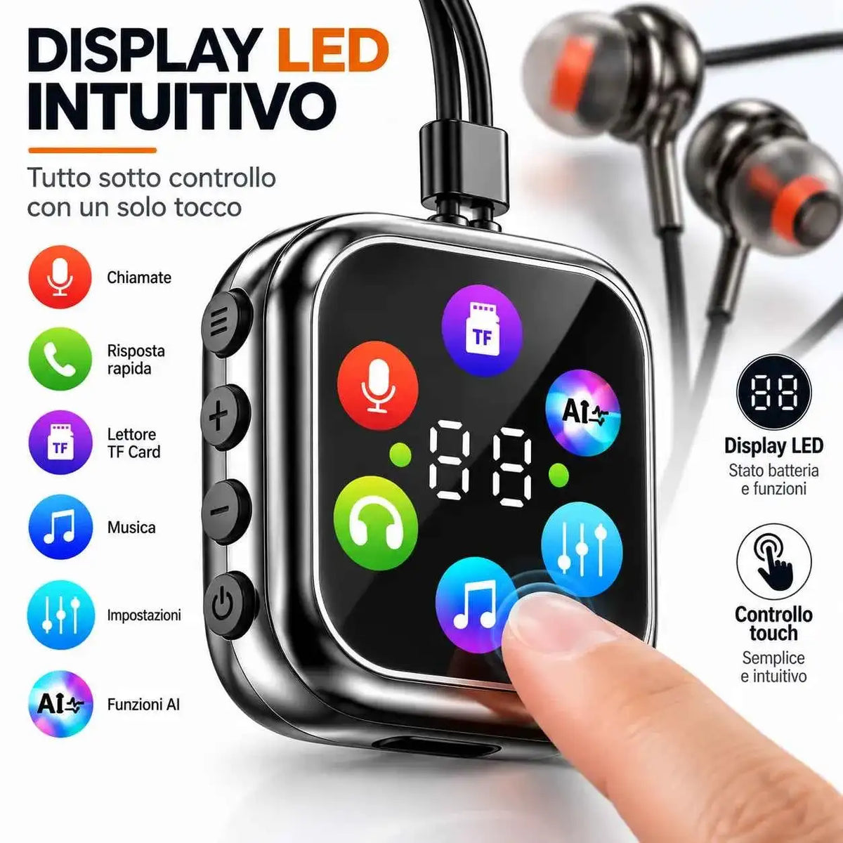 Auricolari Bluetooth 5.4 L1 - MercatoneSmart.it