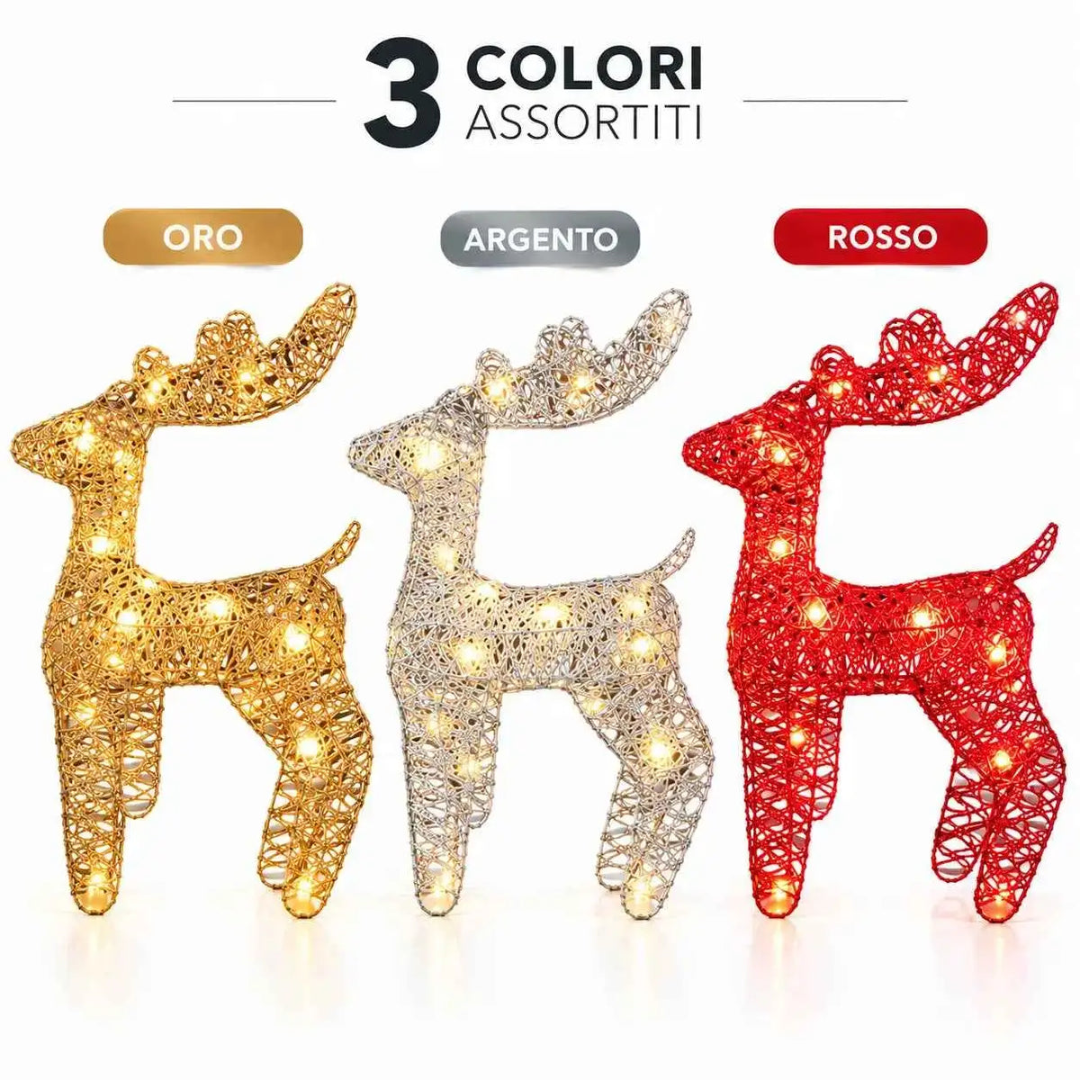 Renna Natalizia Decorativa 30 cm - MercatoneSmart.it