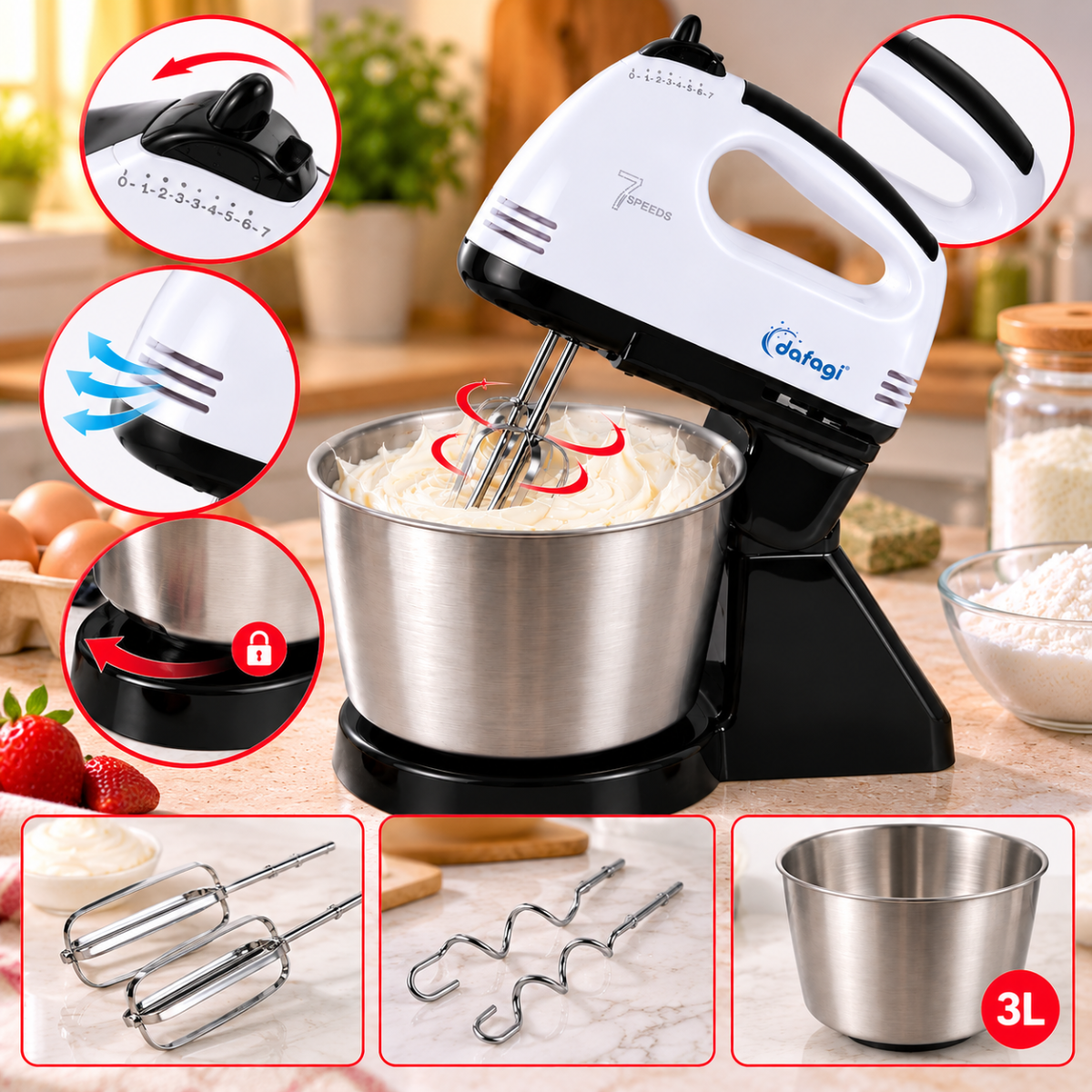 Sbattitore con Ciotola Inox