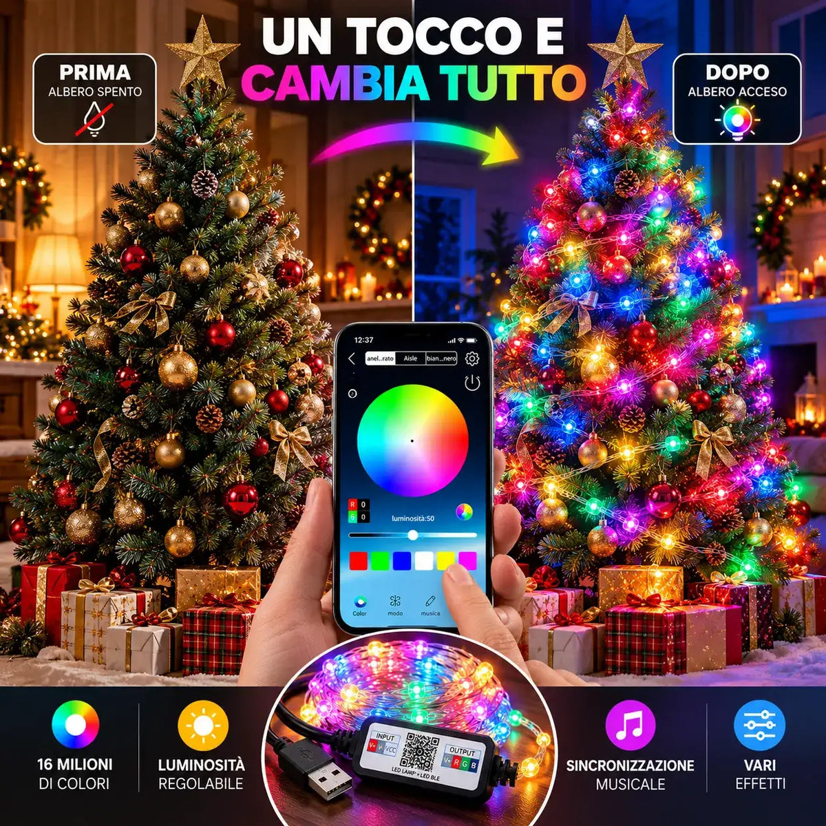 Natale 2026 Luci LED smart - MercatoneSmart.it