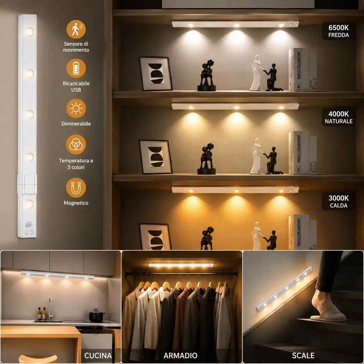 Lampada led 60 cm Ricaricabile - MercatoneSmart.it