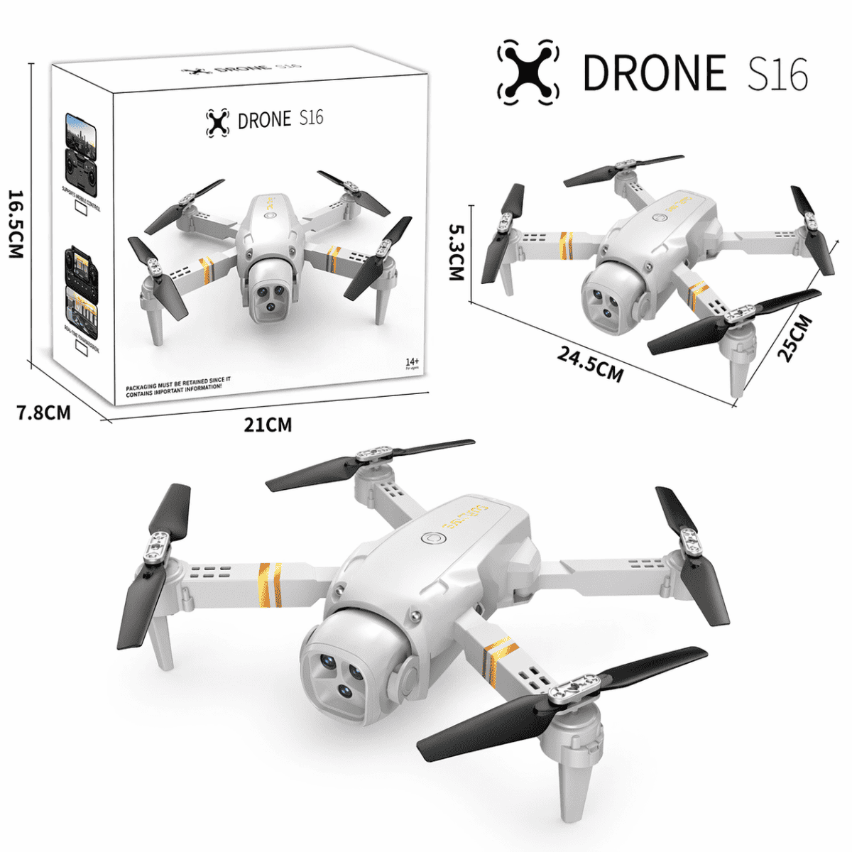 Drone S16 WiFi 4K - MercatoneSmart.it
