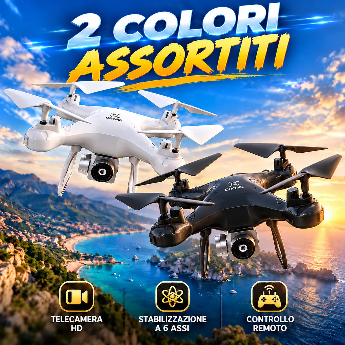 Drone Pieghevole 6 Assi 1080P