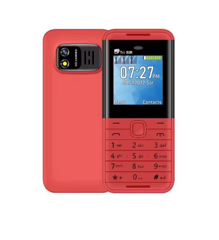 BM5310 Mini Telefono Mobile – Display 1,33", Tripla SIM rosso