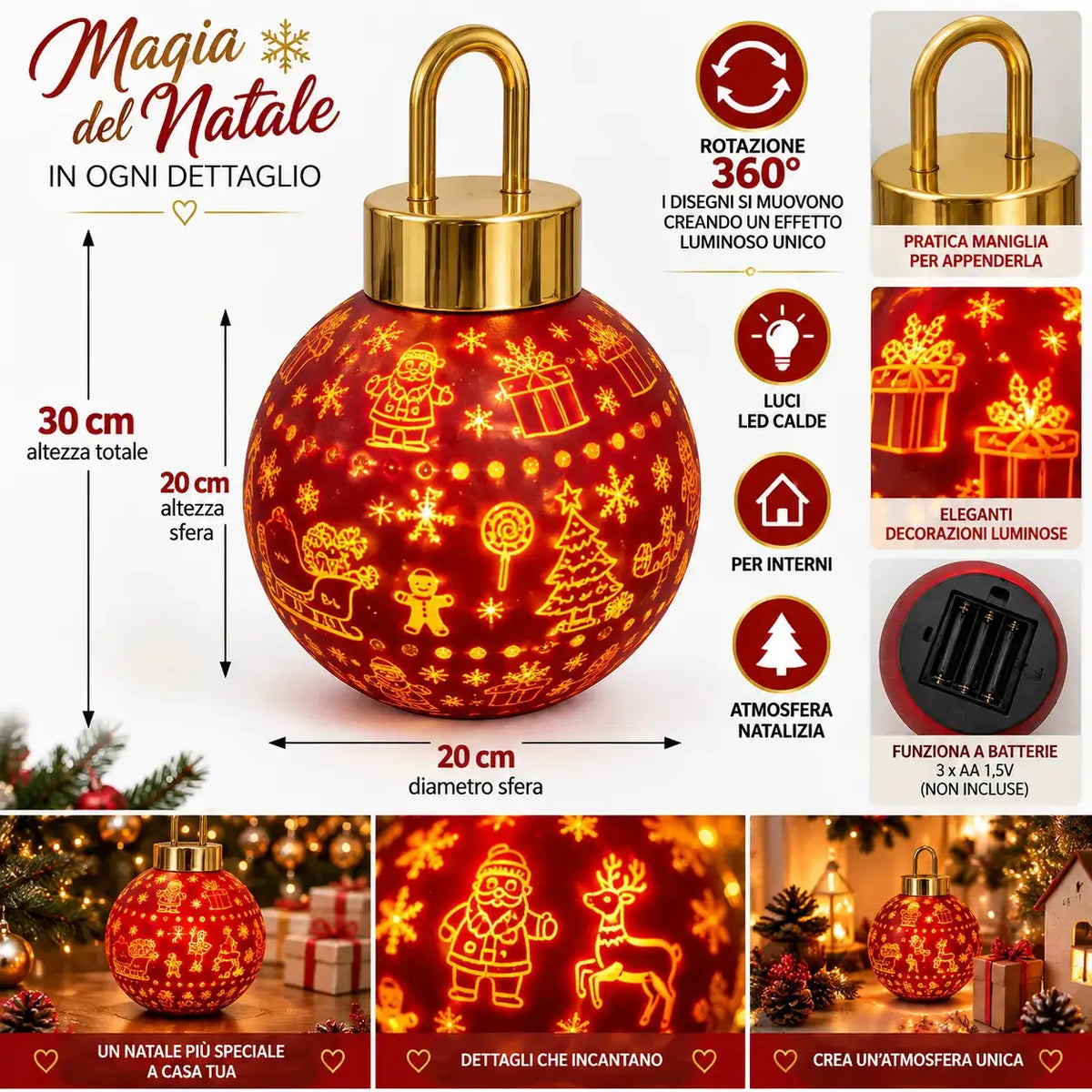 Sfera di Natale LED - MercatoneSmart.it