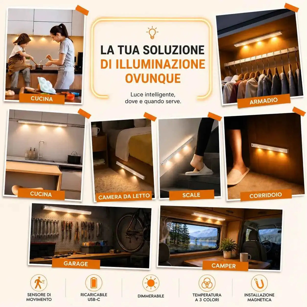 LED 40 cm Ricaricabile - MercatoneSmart.it