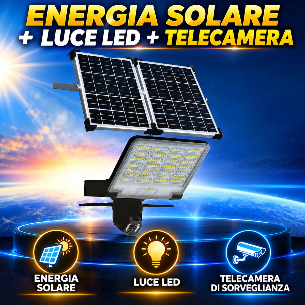 Faro Solare e Telecamera 4G