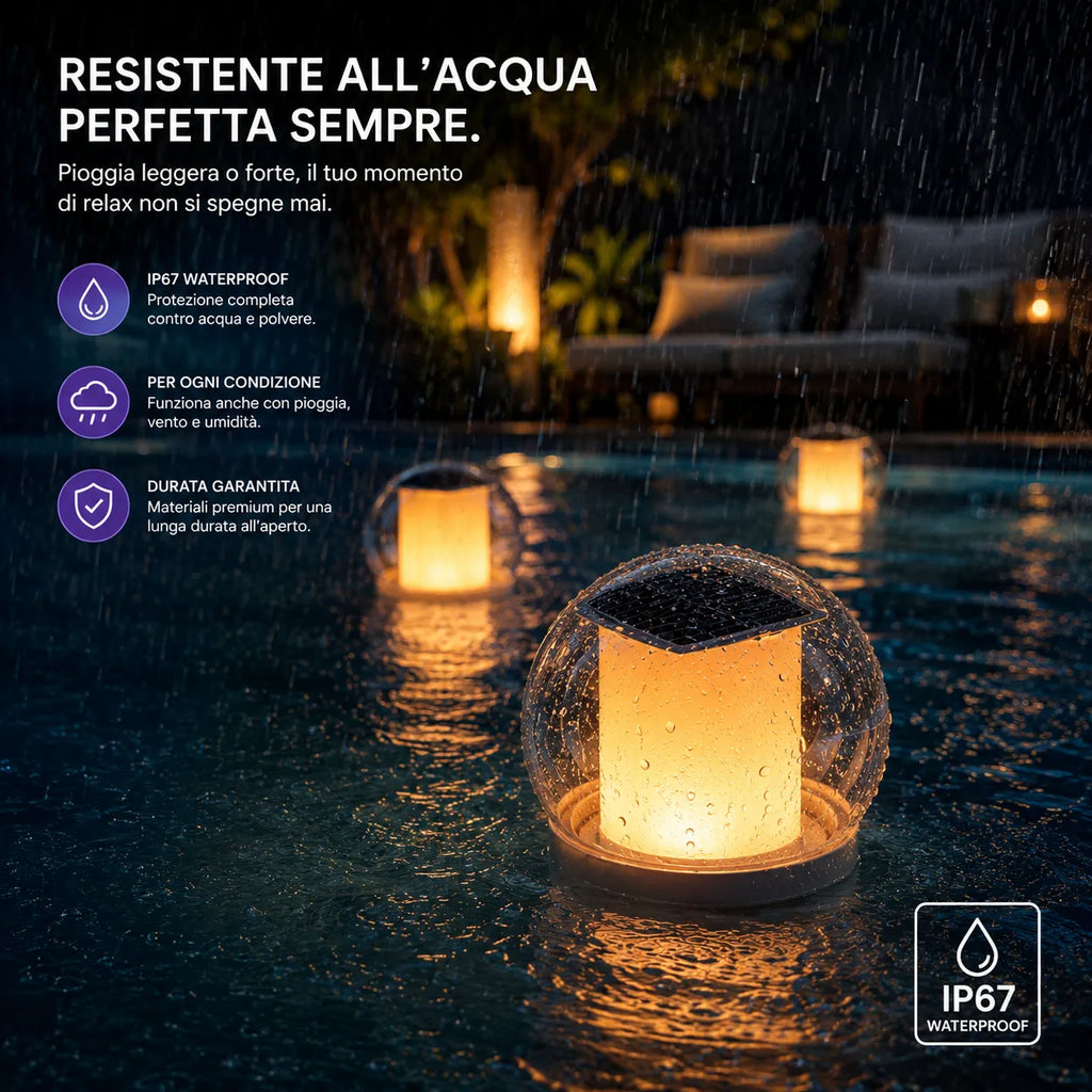 Luce Solare Fluttuante LED Impermeabile Lampada Galleggiante da Giardino Piscina