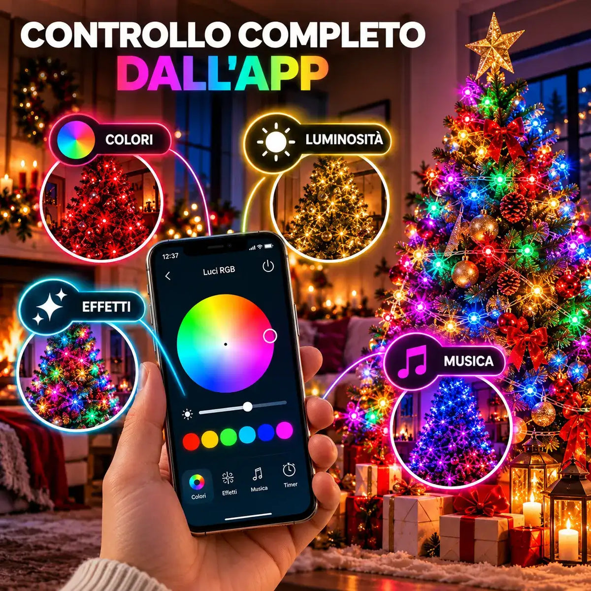 Natale 2026 Luci LED smart - MercatoneSmart.it