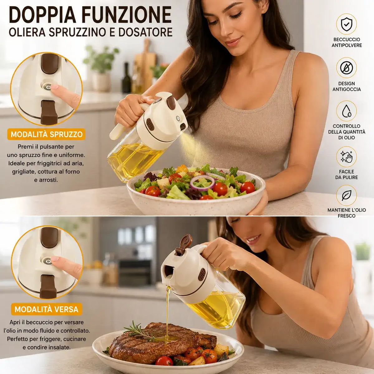 Spruzzatore Olio 2in1 500 ml - MercatoneSmart.it