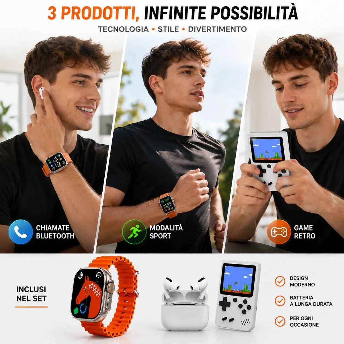 Smartwatch M5 Ultra 3in1 - MercatoneSmart.it