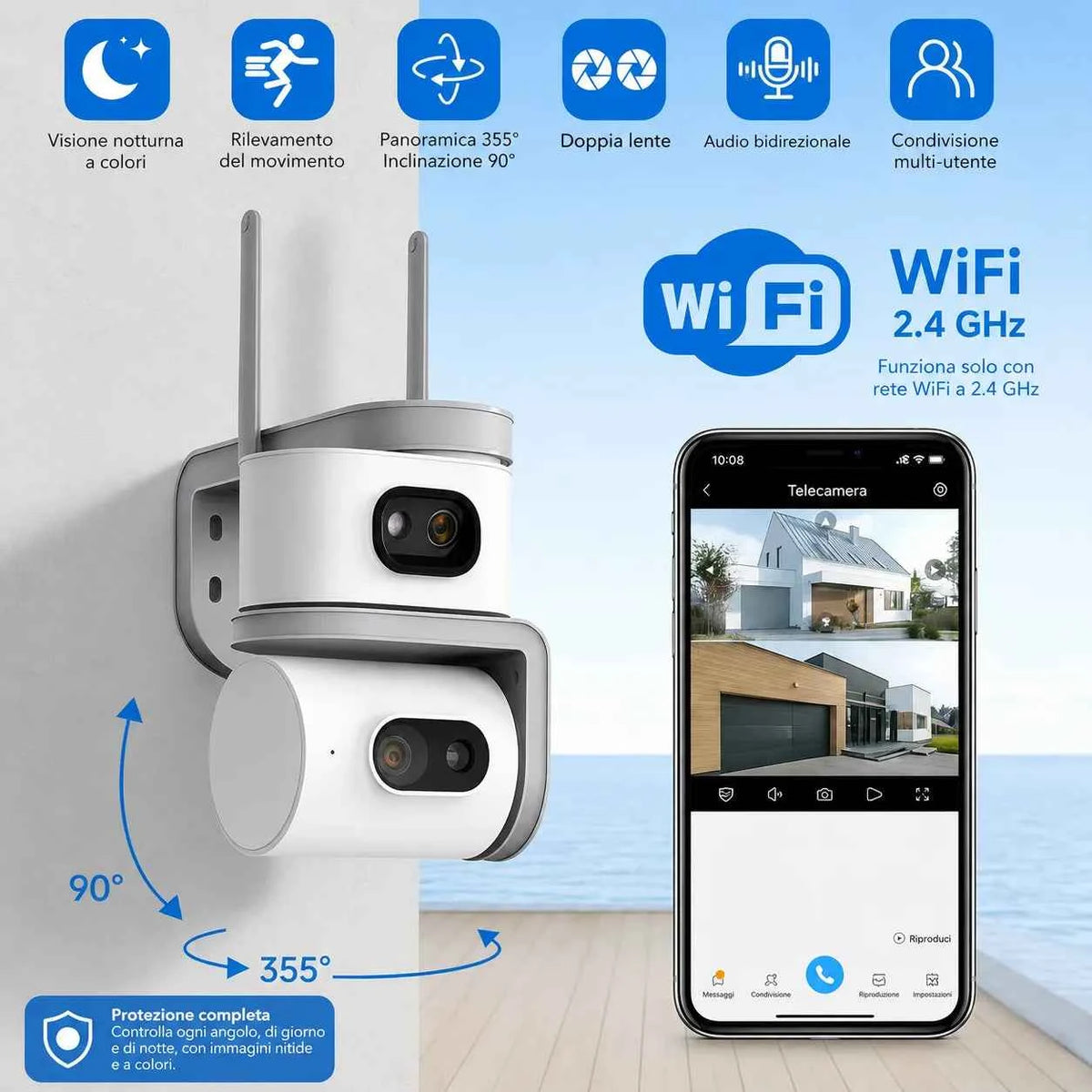 Telecamera WiFi Esterno 6MP - MercatoneSmart.it