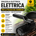 Spazzola Elettrica per Barbecue Ricaricabile USB-C – Testa Orientabile 180°, 3 Velocità, Doppia Testina in Acciaio e Lucidante, Batteria 2600mAh, Impermeabile IPX4, Pulizia Griglie BBQ