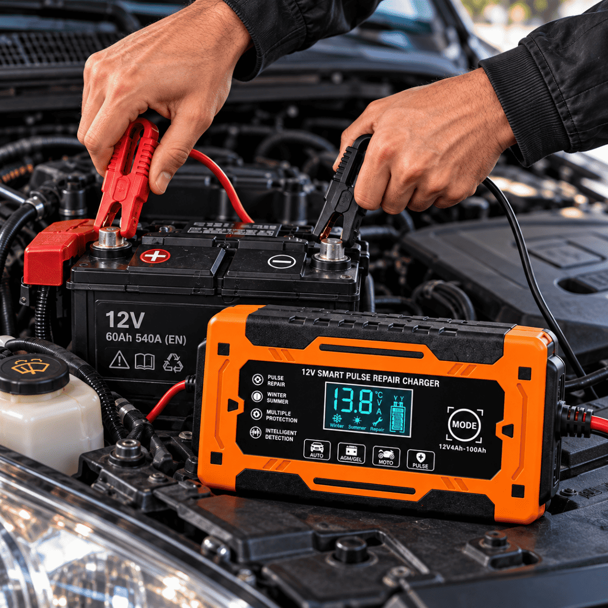 Caricabatterie per Auto e Moto 12V 6A - Mercatone Smart