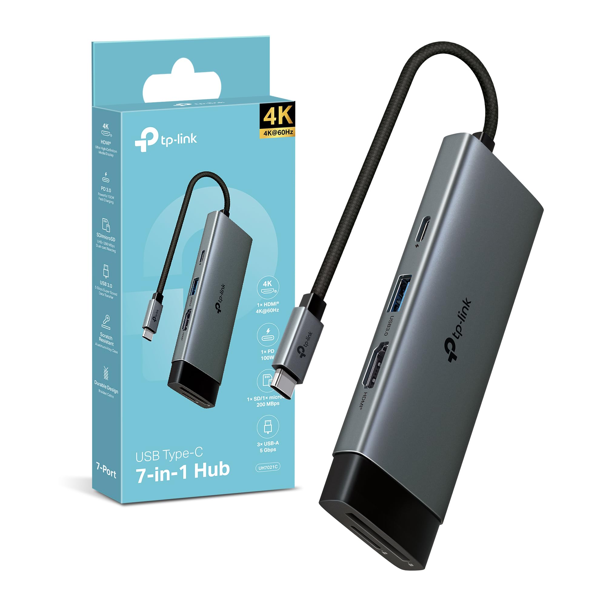 UH7021C Hub USB C 7 in 1, HDMI 4K@60Hz, SD & MicroSD UHS-I TP-Link Showroom viveresmart.store & augmentedrealityoffers.com - P. IVA 02867250694 - DI PENTA ALESSIO - VIALE NETTUNO 167, 66023, FRANCAVILLA AL MARE (CH) - REA CH-438573
