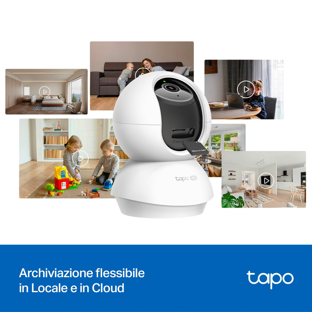 Tapo C250 Telecamera Wi-Fi Interno 4K 8MP, 360° Visuale, Rilevamento AI Persone/Animali/Neonati, Visione Notturna IR TP-Link Showroom viveresmart.store & augmentedrealityoffers.com - P. IVA 02867250694 - DI PENTA ALESSIO - VIALE NETTUNO 167, 66023, FRANCAVILLA AL MARE (CH) - REA CH-438573