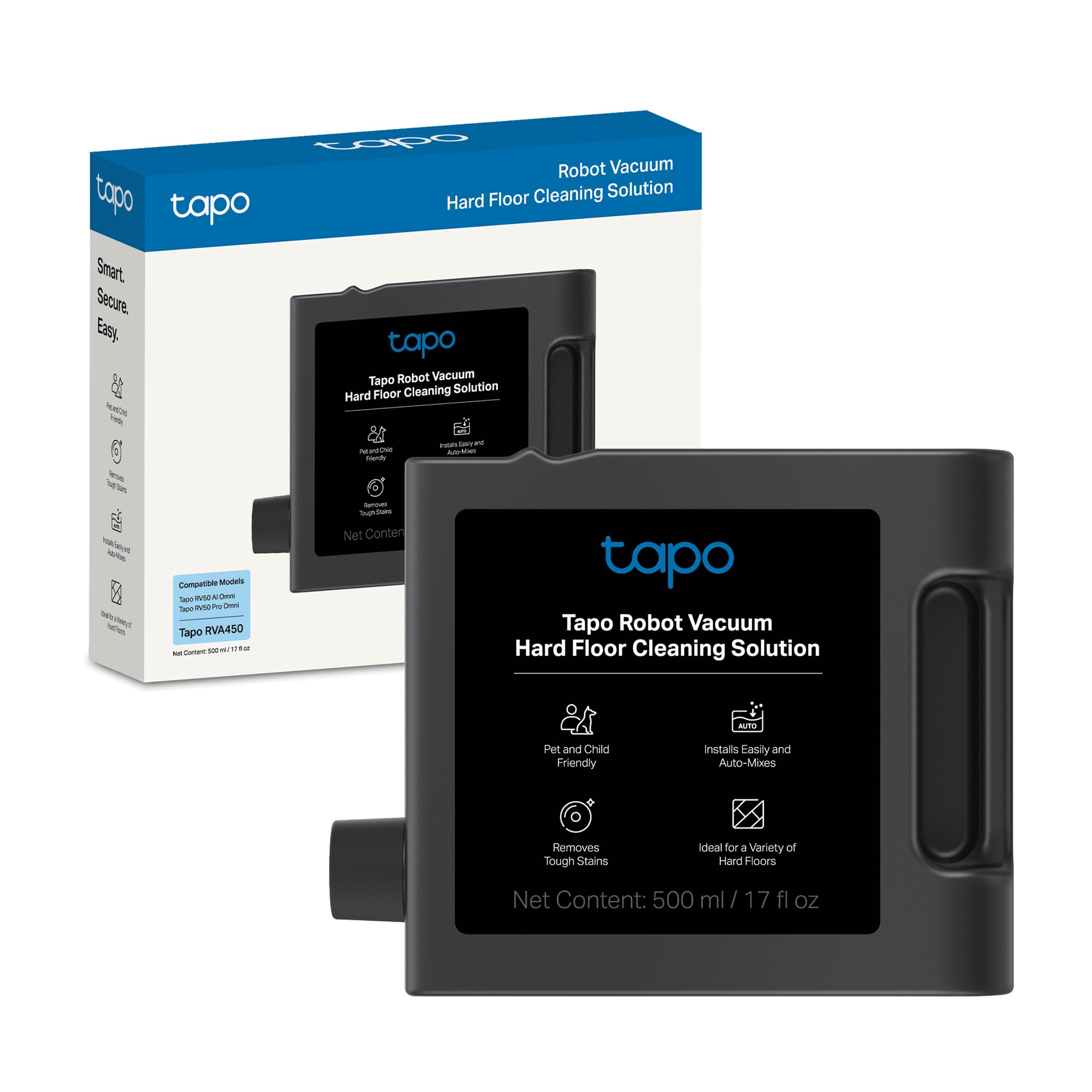 Tapo RVA450 Soluzione di Pulizia per Robot Aspirapolvere, 500 ml, Compatibili con Tapo RV50 Pro Omni