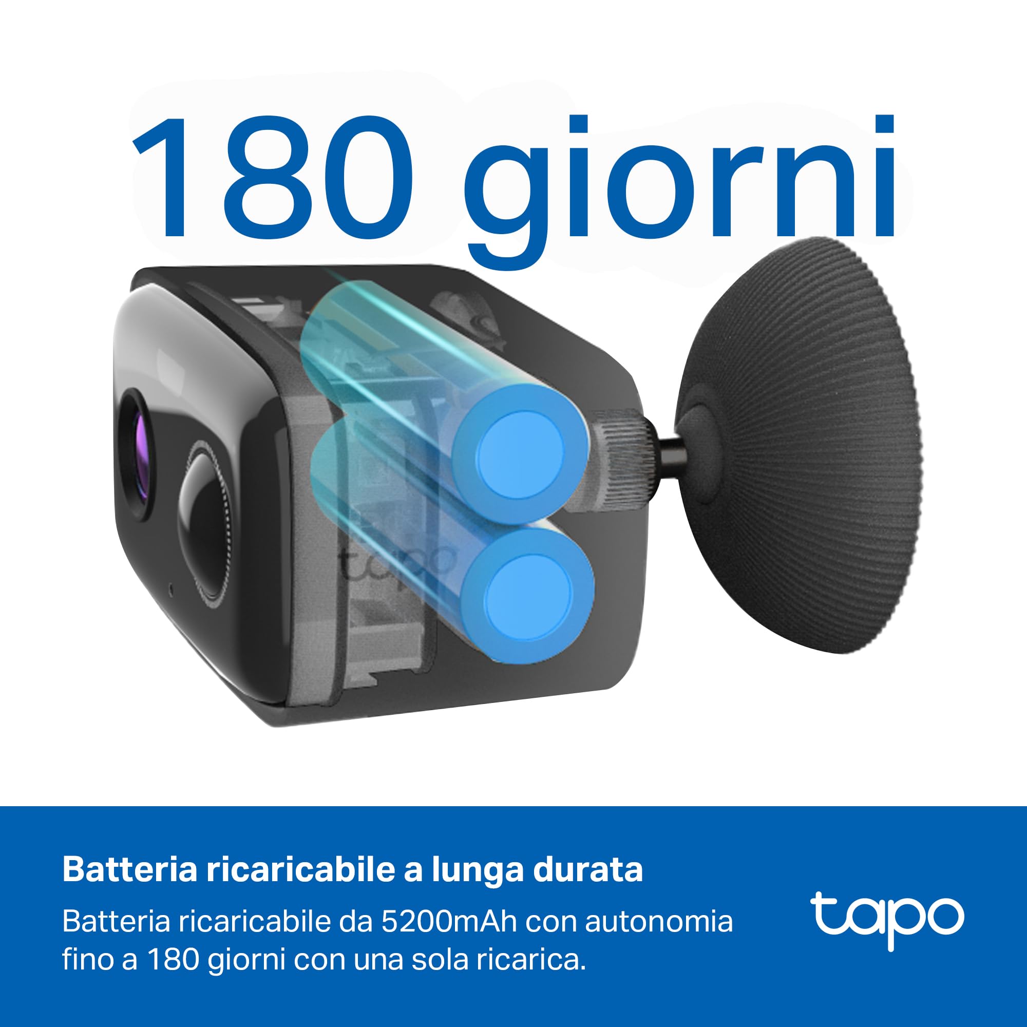 Tapo C401 KIT Telecamera Wi-Fi Esterno a Batteria 1080P 2MP con Panello Solare, Rilevamento Persone AI, Visione Notturna a Colori, IP65 TP-Link Showroom viveresmart.store & augmentedrealityoffers.com - P. IVA 02867250694 - DI PENTA ALESSIO - VIALE NETTUNO 167, 66023, FRANCAVILLA AL MARE (CH) - REA CH-438573