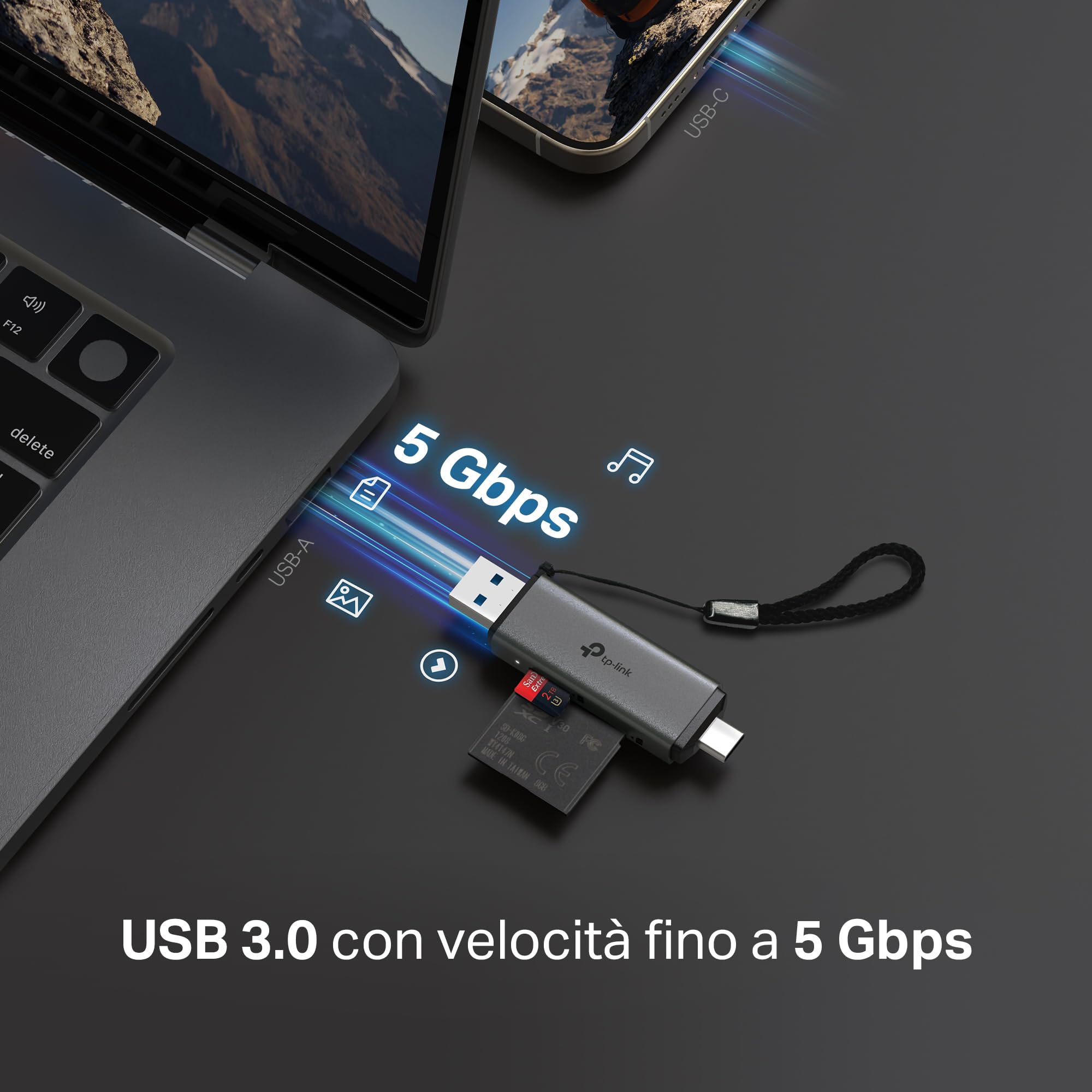 UA430D Lettore di Schede SD & MicroSD, USB 3.0 Type-C & A TP-Link Showroom viveresmart.store & augmentedrealityoffers.com - P. IVA 02867250694 - DI PENTA ALESSIO - VIALE NETTUNO 167, 66023, FRANCAVILLA AL MARE (CH) - REA CH-438573