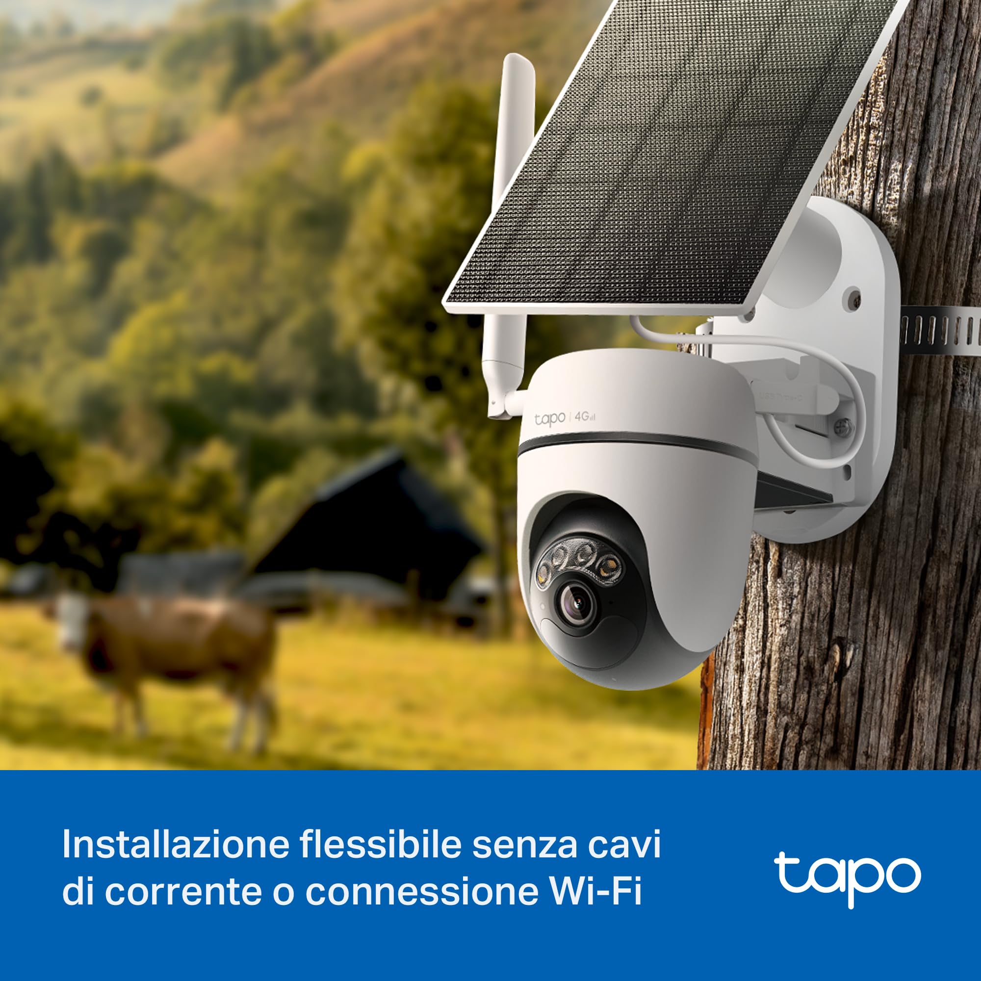 Tapo C615G KIT Telecamera 4G LTE da Esterno 2K 3MP Senza Fili con Pannello Solare, Tracking AI 360°, Batteria 6700mAh TP-Link Showroom viveresmart.store & augmentedrealityoffers.com - P. IVA 02867250694 - DI PENTA ALESSIO - VIALE NETTUNO 167, 66023, FRANCAVILLA AL MARE (CH) - REA CH-438573