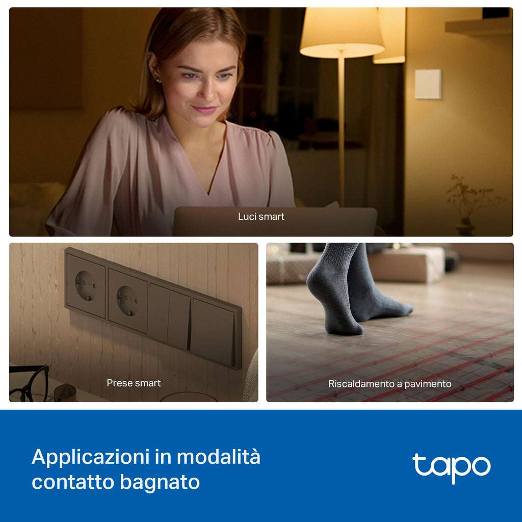 Tapo S110E Relè Interruttore con Misurazione di Consumo, Intelligente WiFi e Bluetooth a 1 Canale 10A