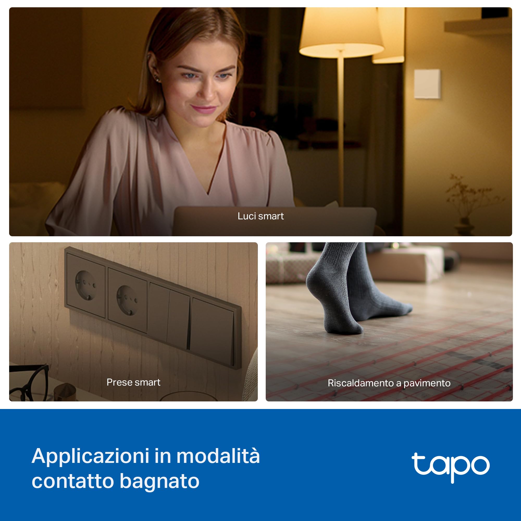 Tapo S110E Relè Interruttore con Misurazione di Consumo, Intelligente WiFi e Bluetooth a 1 Canale 10A