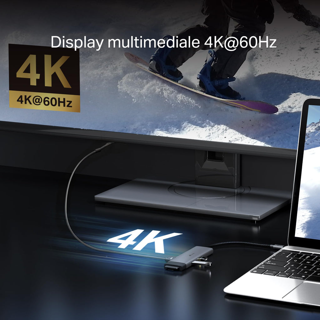UH7021C Hub USB C 7 in 1, HDMI 4K@60Hz, SD & MicroSD UHS-I TP-Link Showroom viveresmart.store & augmentedrealityoffers.com - P. IVA 02867250694 - DI PENTA ALESSIO - VIALE NETTUNO 167, 66023, FRANCAVILLA AL MARE (CH) - REA CH-438573