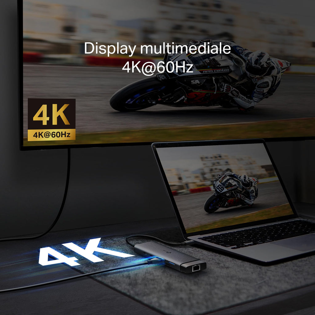 UH9120C Hub USB C 9 in 1, HDMI 4K@60Hz, Gigabit Ethernet, SD & microSD UHS-I TP-Link Showroom viveresmart.store & augmentedrealityoffers.com - P. IVA 02867250694 - DI PENTA ALESSIO - VIALE NETTUNO 167, 66023, FRANCAVILLA AL MARE (CH) - REA CH-438573
