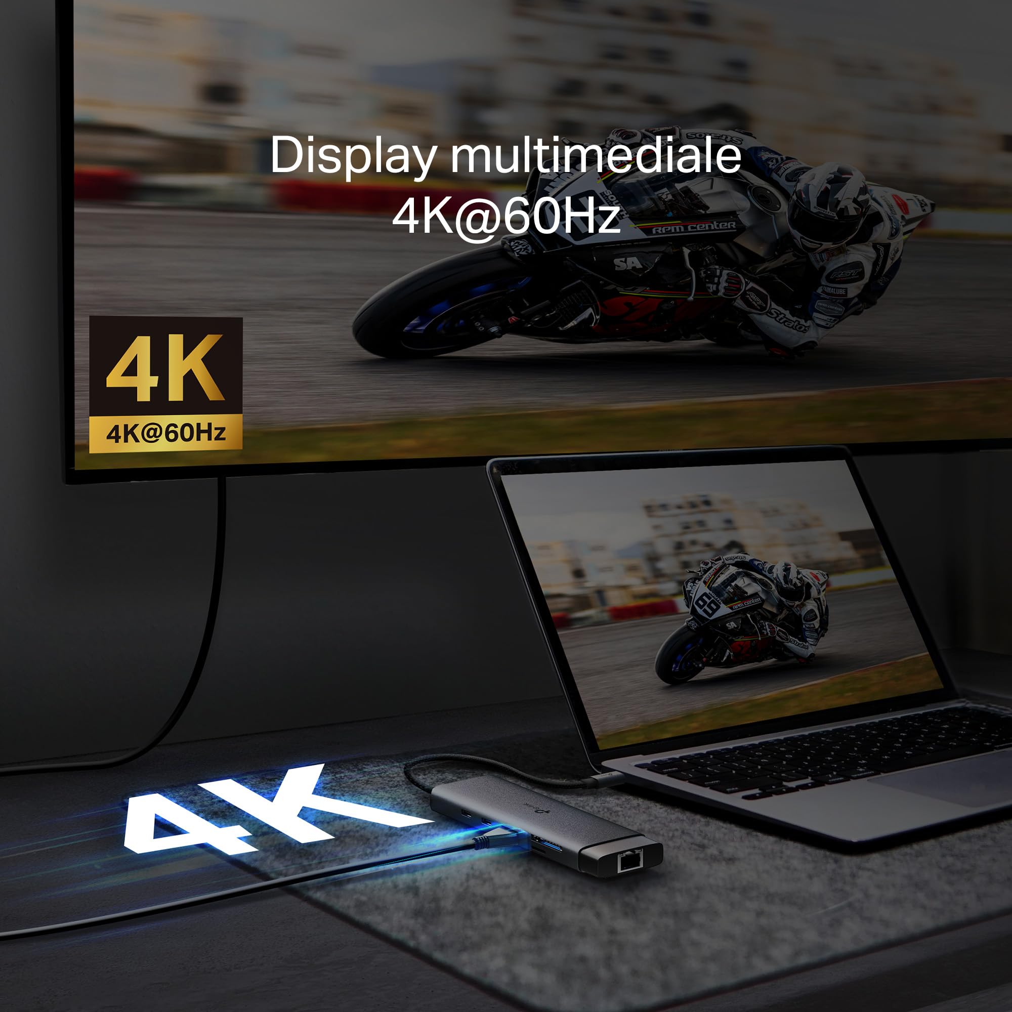 UH9120C Hub USB C 9 in 1, HDMI 4K@60Hz, Gigabit Ethernet, SD & microSD UHS-I TP-Link Showroom viveresmart.store & augmentedrealityoffers.com - P. IVA 02867250694 - DI PENTA ALESSIO - VIALE NETTUNO 167, 66023, FRANCAVILLA AL MARE (CH) - REA CH-438573