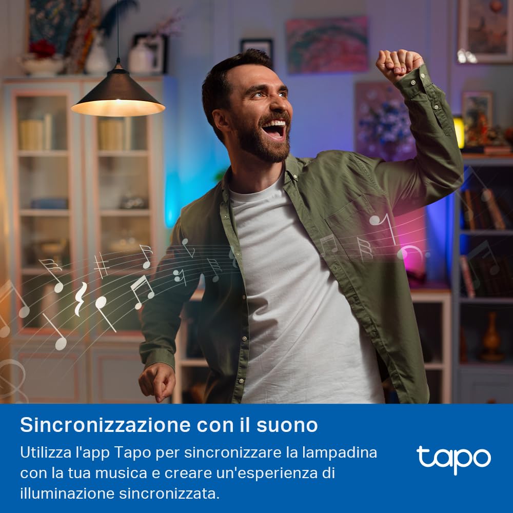 Tapo L430P Lampadina Smart Wi-Fi E14, Multicolore, Dimmerabile, Controllo Alexa e Google TP-Link Showroom viveresmart.store & augmentedrealityoffers.com - P. IVA 02867250694 - DI PENTA ALESSIO - VIALE NETTUNO 167, 66023, FRANCAVILLA AL MARE (CH) - REA CH-438573
