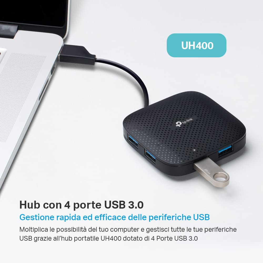 UH400 Hub USB 3.0 4 in 1, Design con Cavo Pieghevole TP-Link Showroom viveresmart.store & augmentedrealityoffers.com - P. IVA 02867250694 - DI PENTA ALESSIO - VIALE NETTUNO 167, 66023, FRANCAVILLA AL MARE (CH) - REA CH-438573