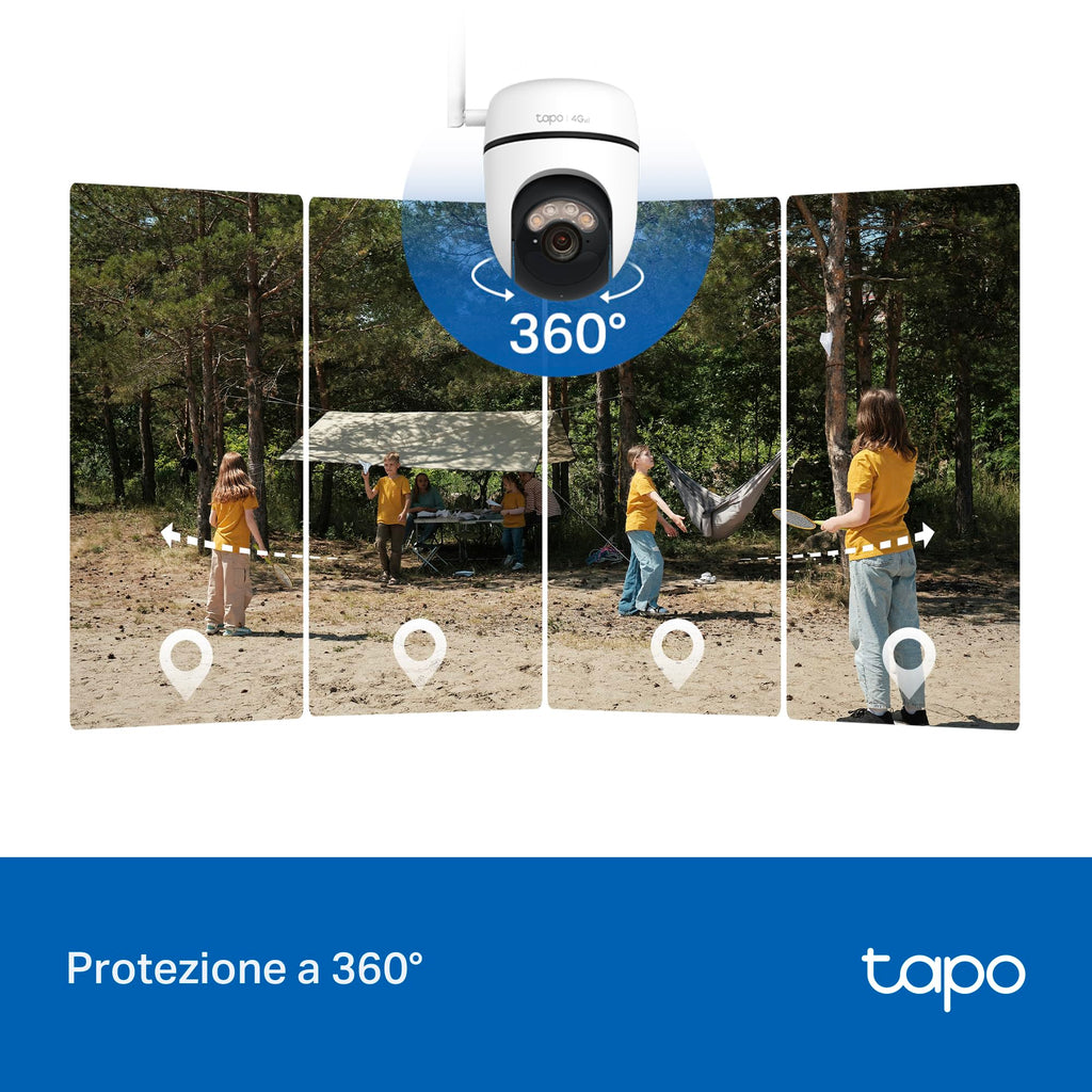 Tapo C615G KIT Telecamera 4G LTE da Esterno 2K 3MP Senza Fili con Pannello Solare, Tracking AI 360°, Batteria 6700mAh TP-Link Showroom viveresmart.store & augmentedrealityoffers.com - P. IVA 02867250694 - DI PENTA ALESSIO - VIALE NETTUNO 167, 66023, FRANCAVILLA AL MARE (CH) - REA CH-438573