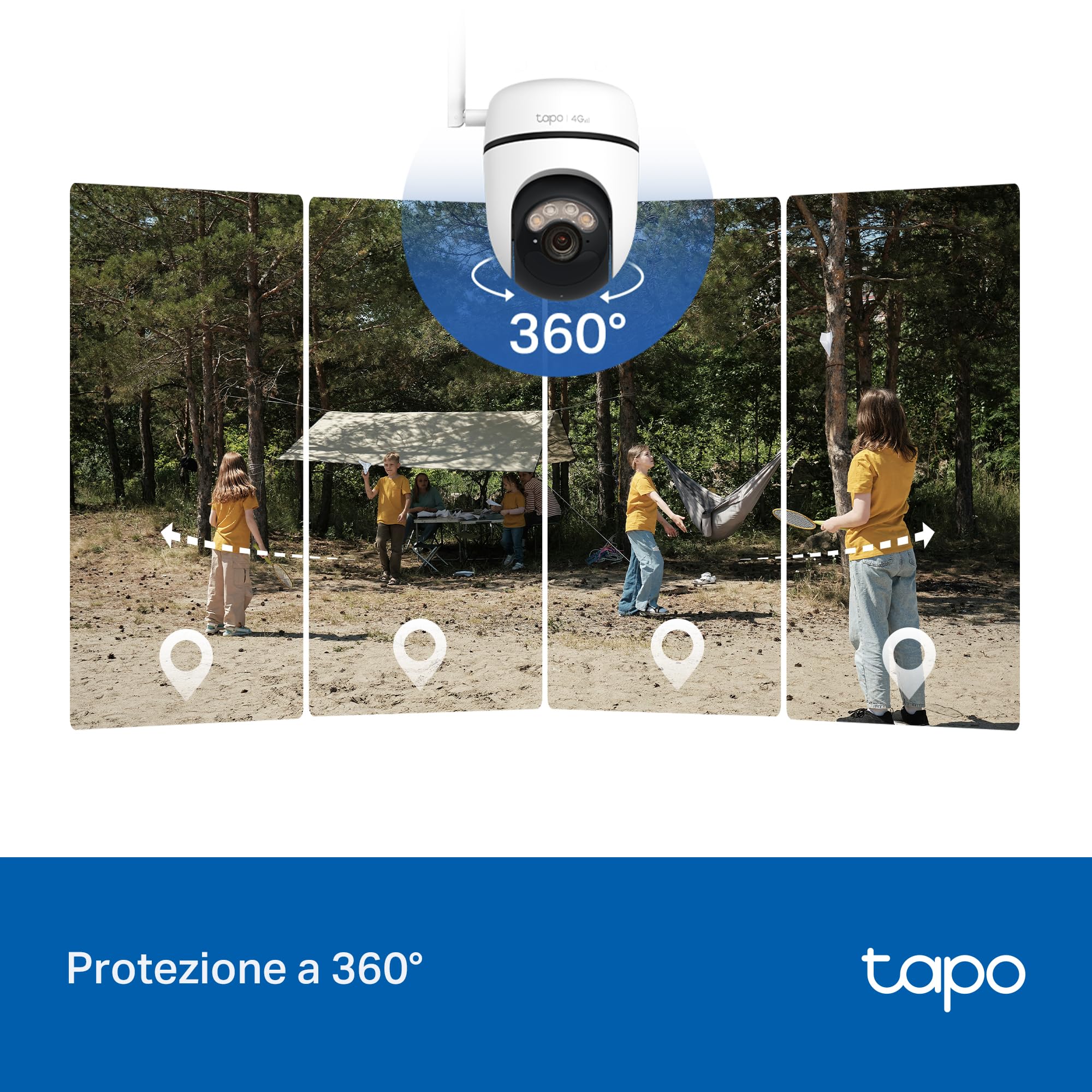 Tapo C615G KIT Telecamera 4G LTE da Esterno 2K 3MP Senza Fili con Pannello Solare, Tracking AI 360°, Batteria 6700mAh TP-Link Showroom viveresmart.store & augmentedrealityoffers.com - P. IVA 02867250694 - DI PENTA ALESSIO - VIALE NETTUNO 167, 66023, FRANCAVILLA AL MARE (CH) - REA CH-438573