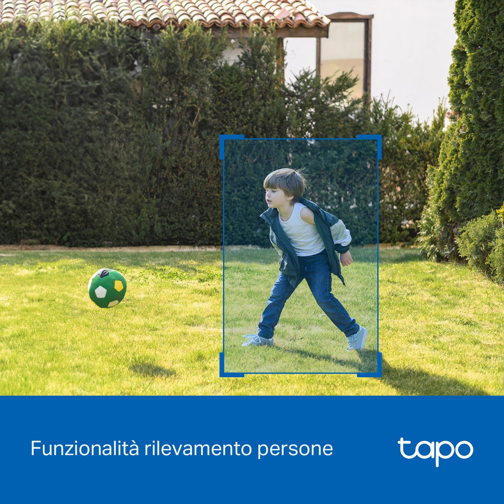 Tapo C411 KIT Telecamera Wi-Fi Esterno a Batteria 2K 3MP con Panello Solare, Visione Notturna a Colori
