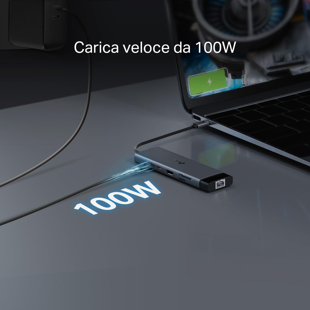 UH9120C Hub USB C 9 in 1, HDMI 4K@60Hz, Gigabit Ethernet, SD & microSD UHS-I TP-Link Showroom viveresmart.store & augmentedrealityoffers.com - P. IVA 02867250694 - DI PENTA ALESSIO - VIALE NETTUNO 167, 66023, FRANCAVILLA AL MARE (CH) - REA CH-438573