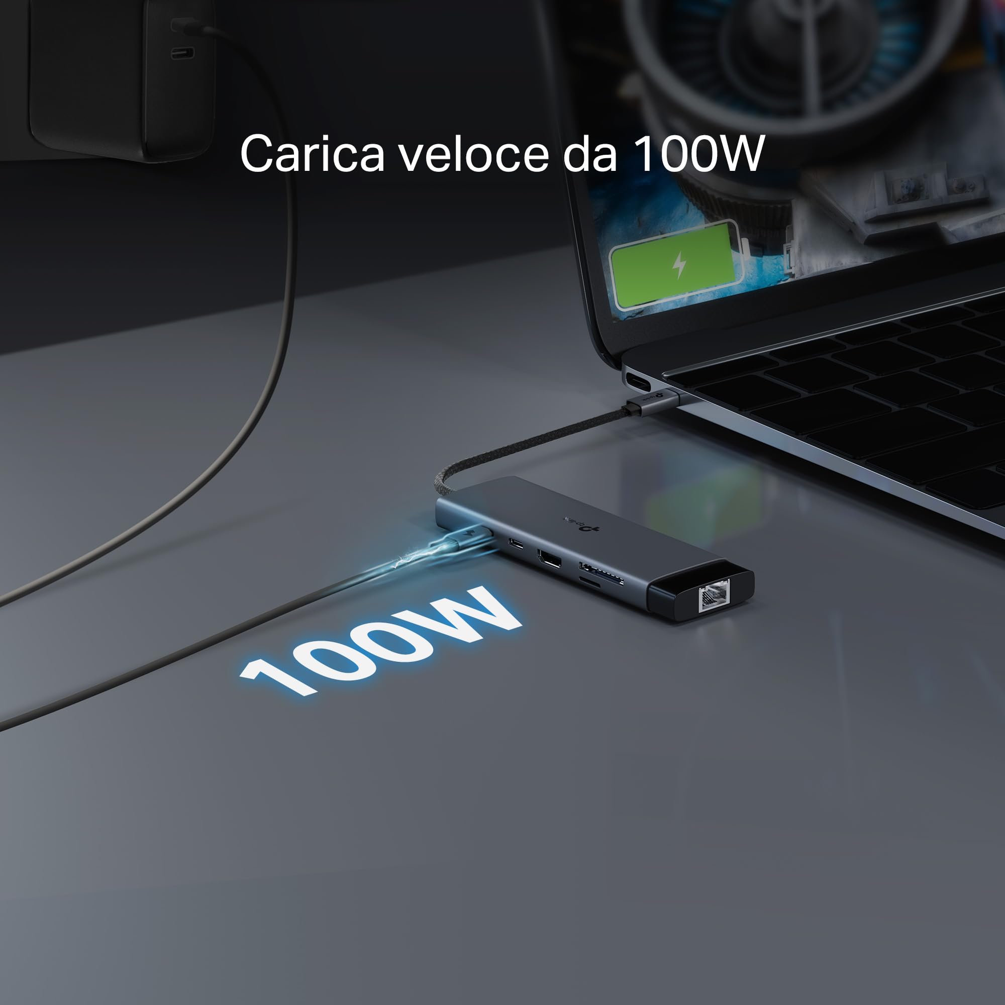 UH9120C Hub USB C 9 in 1, HDMI 4K@60Hz, Gigabit Ethernet, SD & microSD UHS-I TP-Link Showroom viveresmart.store & augmentedrealityoffers.com - P. IVA 02867250694 - DI PENTA ALESSIO - VIALE NETTUNO 167, 66023, FRANCAVILLA AL MARE (CH) - REA CH-438573